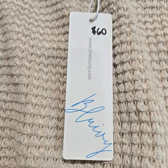 NWT Bluivy Waffle Knit Off-the-shoulder Romper with Drawstring Sleeve Size M - Picture 5 of 10